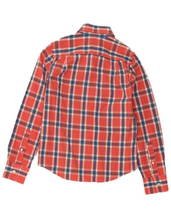 Abercrombie & Fitch Boys Muscle Shirt 10-11 Years Medium Red Check Cotton