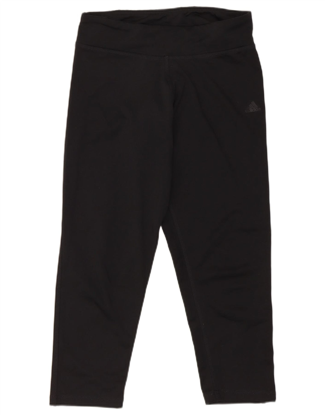 Adidas Womens Capri Leggings UK 8/10 Small Black Polyester