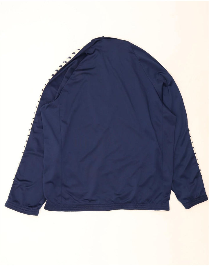 Arena Mens Graphic Tracksuit Top Jacket 2XL Navy Blue Colourblock