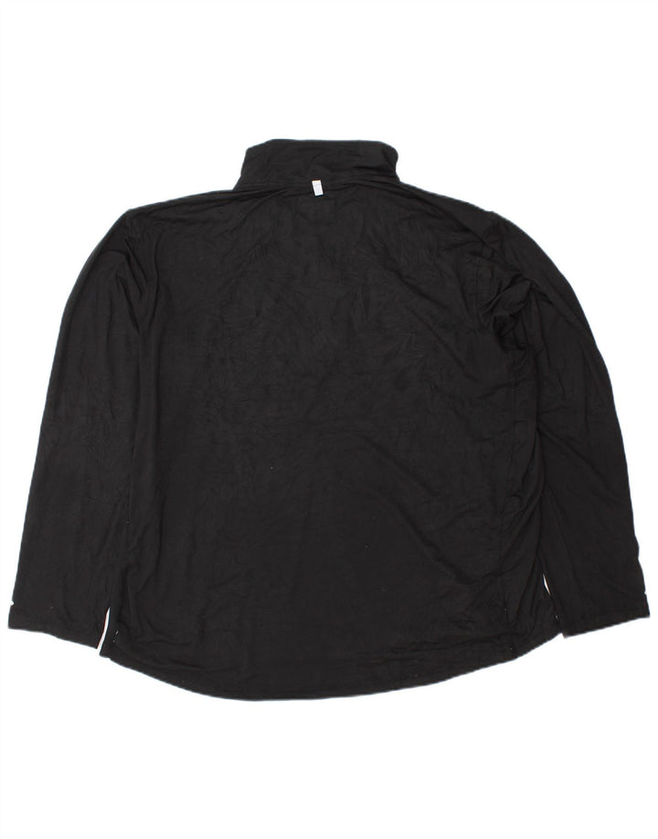Russell Athletic Mens Dri-Power Zip Neck Top Long Sleeve XL Black Polyester