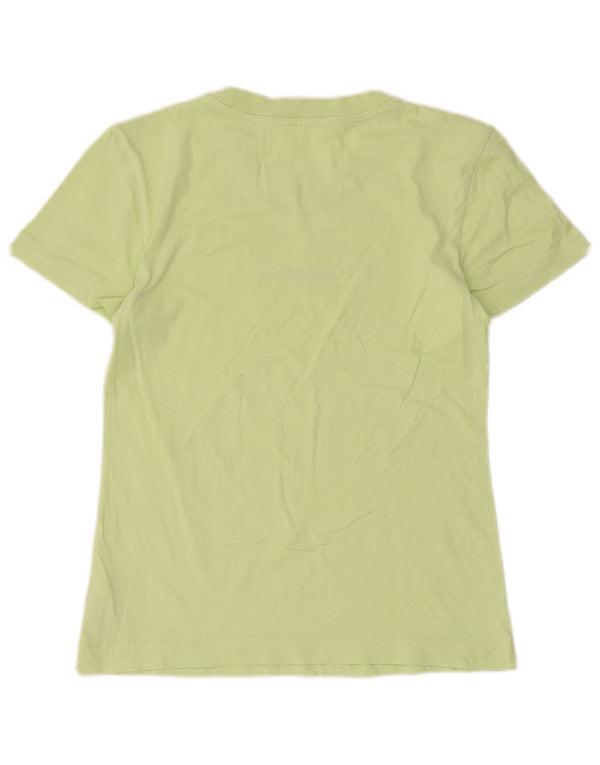 Calvin Klein Jeans Womens Graphic T-Shirt Top UK 12 Medium Green Cotton