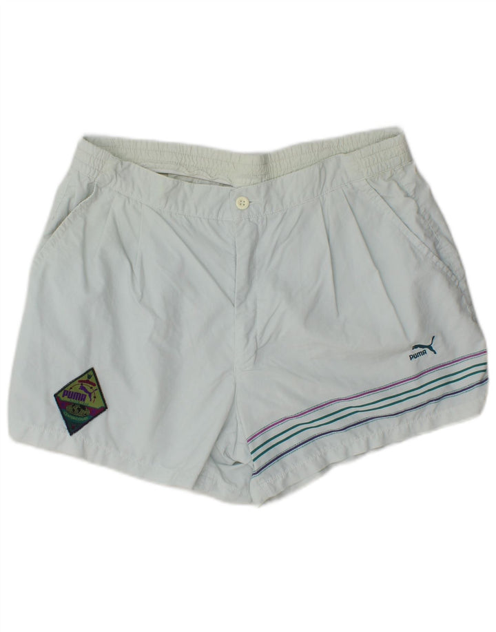 Puma Mens Pegged Chino Shorts W36 Large Blue Striped Polyamide