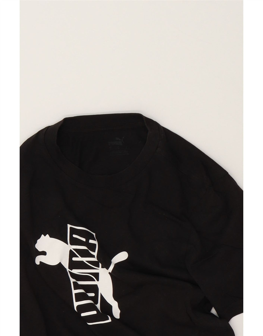 PUMA Mens Graphic T-Shirt Top Small Black Cotton Vintage Puma and Second-Hand Puma from Messina Hembry 