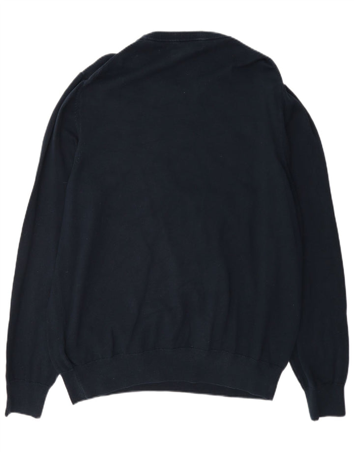Marks & Spencer Mens Crew Neck Jumper Sweater XL Navy Blue Classic