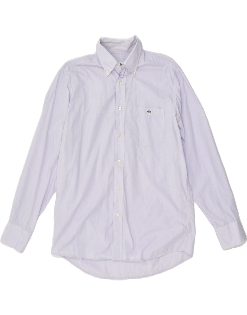 LACOSTE Mens Shirt Size 40 Medium Purple Cotton | Vintage Lacoste | Thrift | Second-Hand Lacoste | Used Clothing | Messina Hembry 