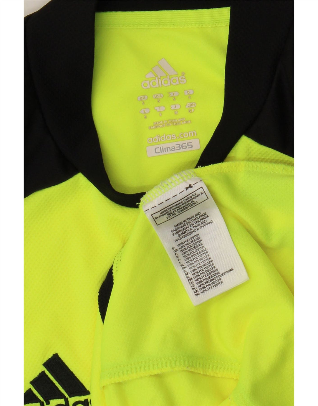 Adidas Mens Clima 365 T-Shirt Top Small Green Colourblock Polyester