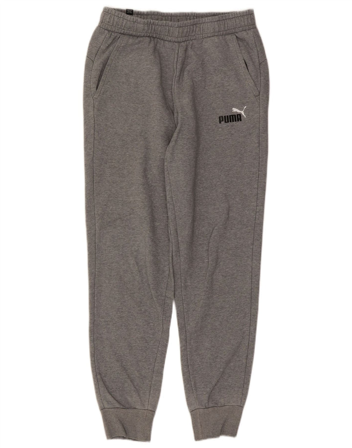 Puma Womens Tracksuit Trousers Joggers UK 12 Medium Grey Cotton