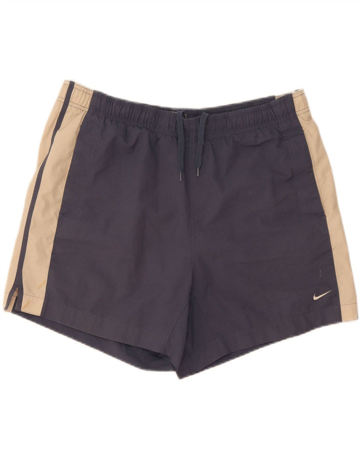Nike Mens Swimming Shorts Large  Navy Blue Colourblock Polyester