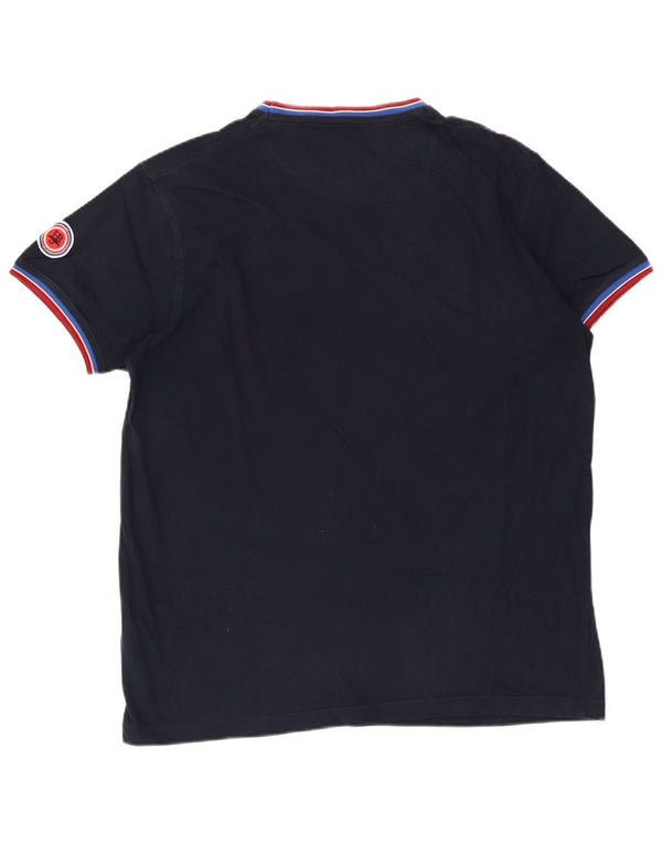 Harmont & Blaine Mens Graphic T-Shirt Top 2XL Navy Blue Cotton