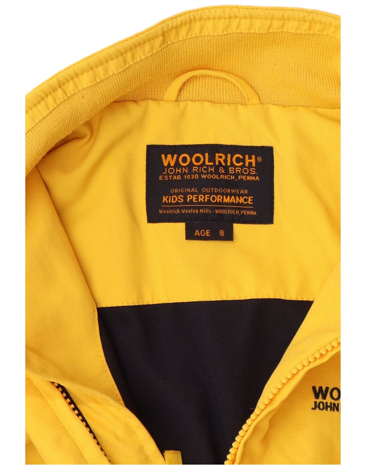 WOOLRICH Boys Bomber Jacket 7-8 Years Yellow Nylon