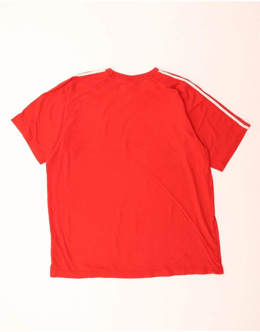 Adidas Mens T-Shirt Top 2XL Red Cotton