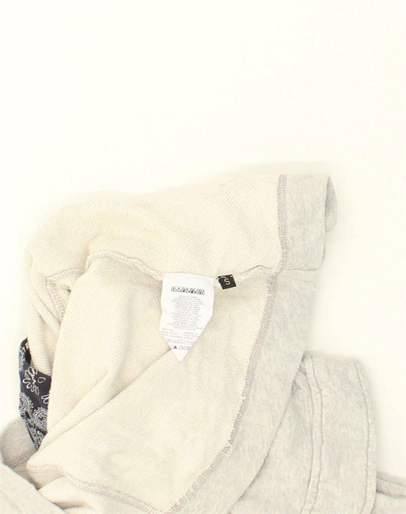 NAPAPIJRI Girls Zip Hoodie Sweater 7-8 Years Small Grey Cotton | Vintage Napapijri | Thrift | Second-Hand Napapijri | Used Clothing | Messina Hembry 