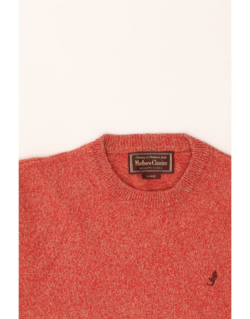 MARLBORO CLASSICS Womens Crew Neck Jumper Sweater UK 14 Large Red Flecked Vintage Marlboro Classics and Second-Hand Marlboro Classics from Messina Hembry 