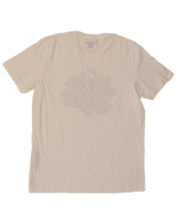 Jack & Jones Mens Regular Fit Graphic T-Shirt Top XL White Cotton