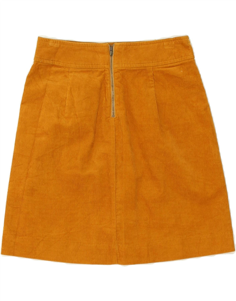 J. CREW Womens Corduroy Skirt US 00 2XS W26  Yellow Cotton | Vintage J. Crew | Thrift | Second-Hand J. Crew | Used Clothing | Messina Hembry 