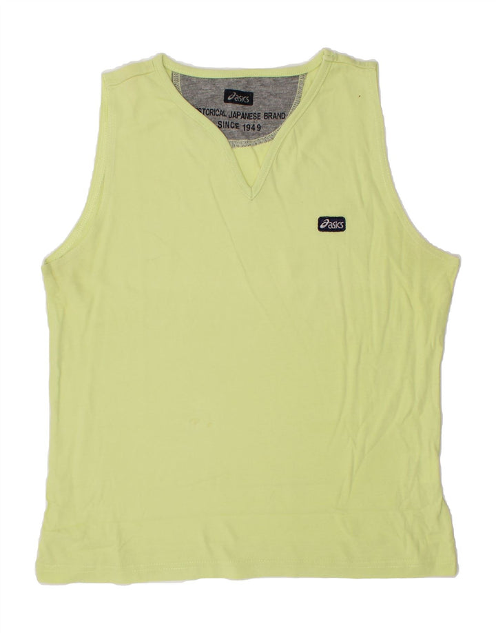 ASICS Girls Vest Top 12-13 Years Green Cotton Vintage Asics and Second-Hand Asics from Messina Hembry 