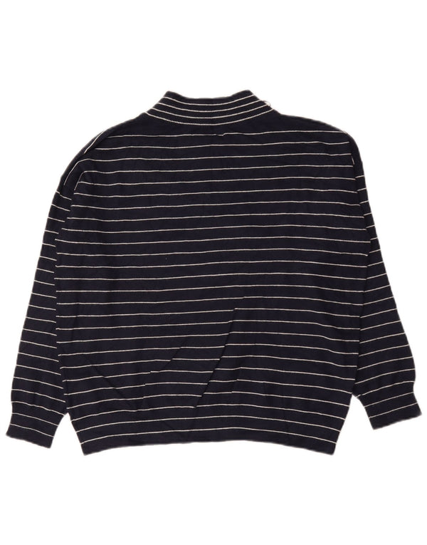 Marks & Spencer Womens V-Neck Jumper Sweater UK 10 Small Navy Blue