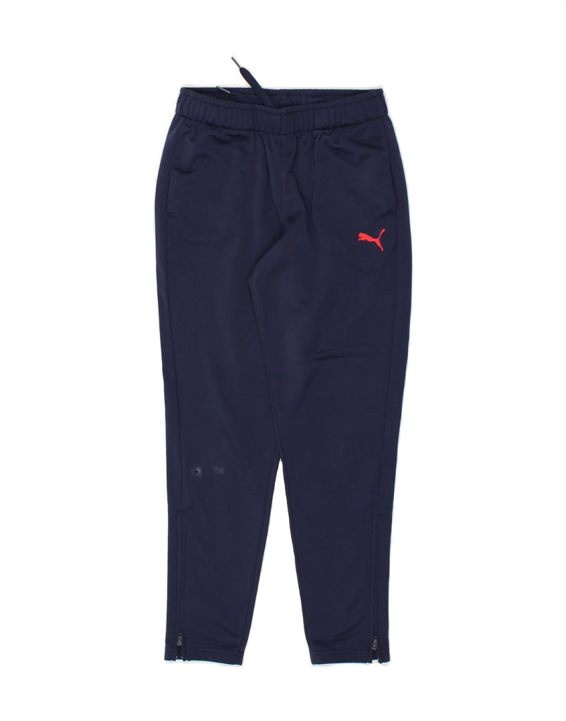 PUMA Boys Tracksuit Trousers 9-10 Years Navy Blue Polyester | Vintage Puma | Thrift | Second-Hand Puma | Used Clothing | Messina Hembry 