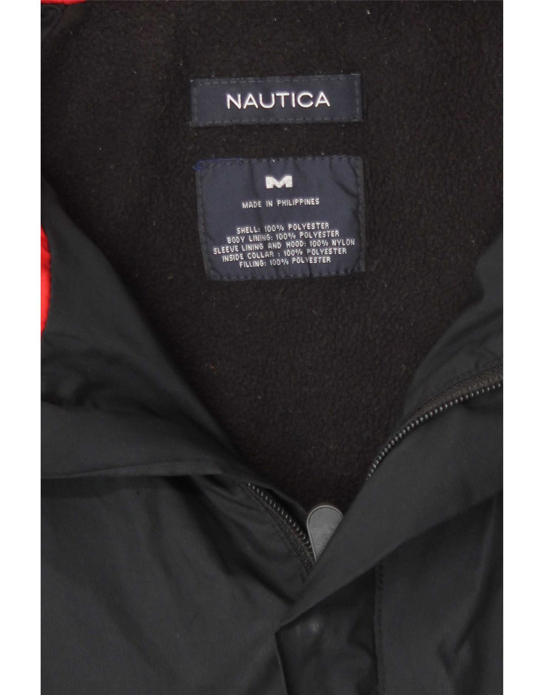 Nautica Mens Hooded Bomber Jacket UK 38 Medium Navy Blue Colourblock