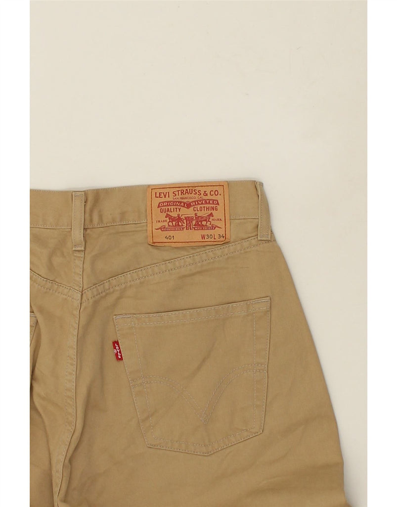 LEVI'S Womens 401 Straight Casual Trousers W30 L30  Brown Cotton | Vintage Levi's | Thrift | Second-Hand Levi's | Used Clothing | Messina Hembry 