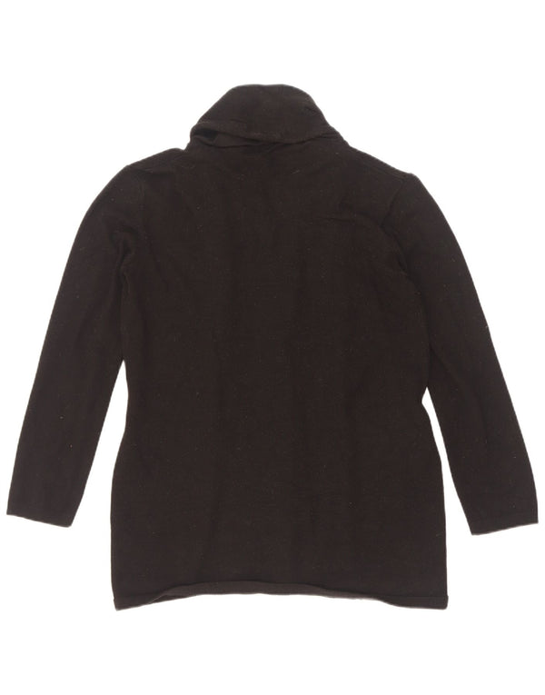 Zara Womens Cardigan Sweater UK 12 Medium Black Viscose