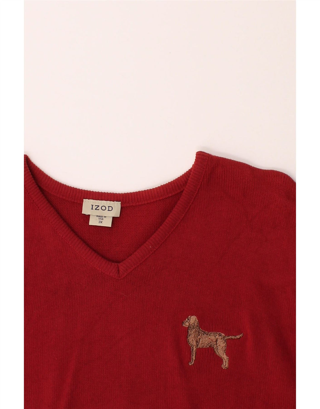 IZOD Mens Vest Tank Top 3XL Red Cotton Vintage Izod and Second-Hand Izod from Messina Hembry 