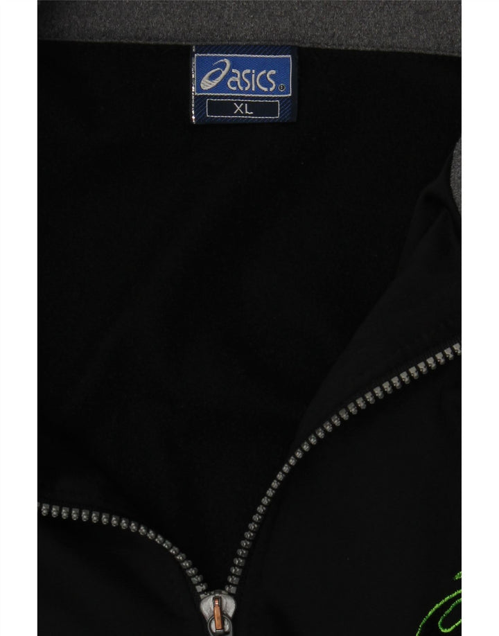 Asics Mens Graphic Tracksuit Top Jacket XL Black
