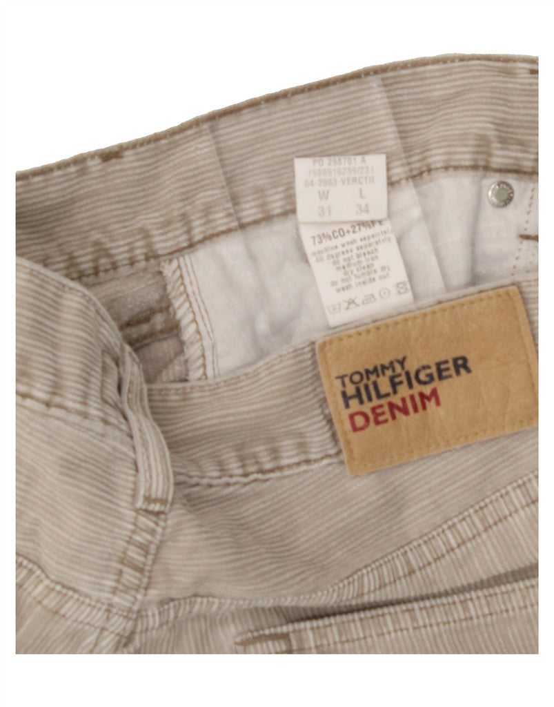 TOMMY HILFIGER Mens Straight Corduroy Trousers W31 L34 Grey Cotton Vintage Tommy Hilfiger and Second-Hand Tommy Hilfiger from Messina Hembry 
