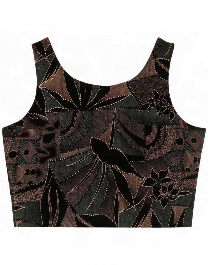 J.Ribkoff Womens Abstract Pattern Crop Top UK 16 Large Multicoloured