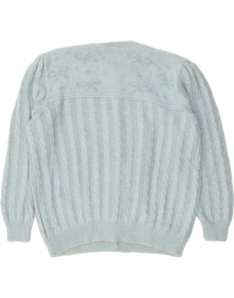 VINTAGE Womens Cardigan Sweater UK 16 Large Blue | Vintage Vintage | Thrift | Second-Hand Vintage | Used Clothing | Messina Hembry 