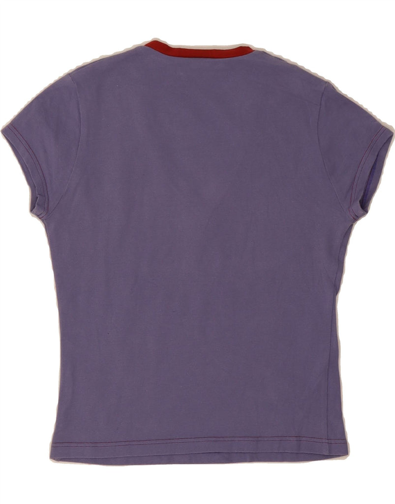 MAX & CO. Womens Crop T-Shirt Top UK 8 Small Purple Cotton Vintage Max & Co. and Second-Hand Max & Co. from Messina Hembry 