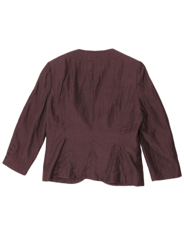 Fenn Wright Manson Womens 3/4 Sleeve Blazer Jacket UK 16 Large Purple
