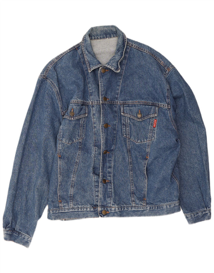 River Mens Denim Jacket UK 42 XL Blue