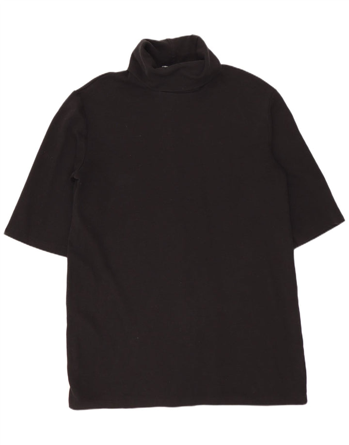 Zara Womens Basic Dress UK 14 Medium Black Cotton