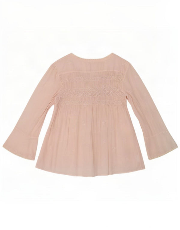 Odd Molly Womens Long Sleeve Front Tie See Through Top UK 12 Medium Pink