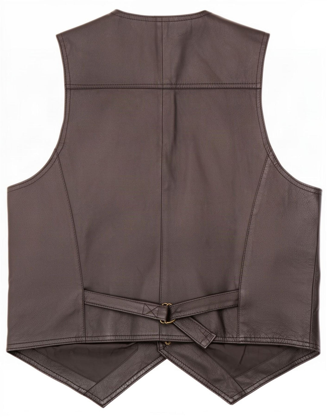 John F Gee Mens Leather Waistcoat Large Black