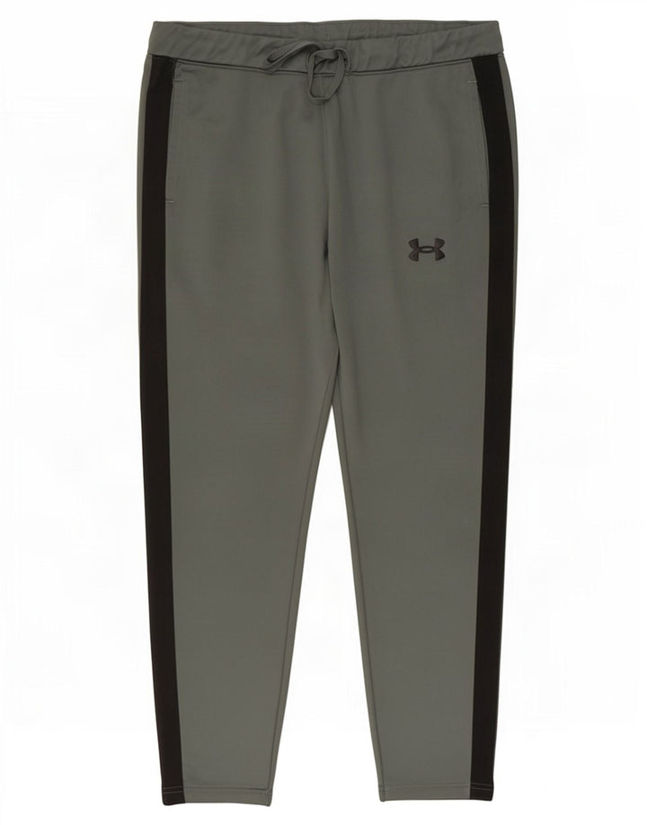 Under Armour Mens Tracksuit Trousers XL Green Colourblock Polyester