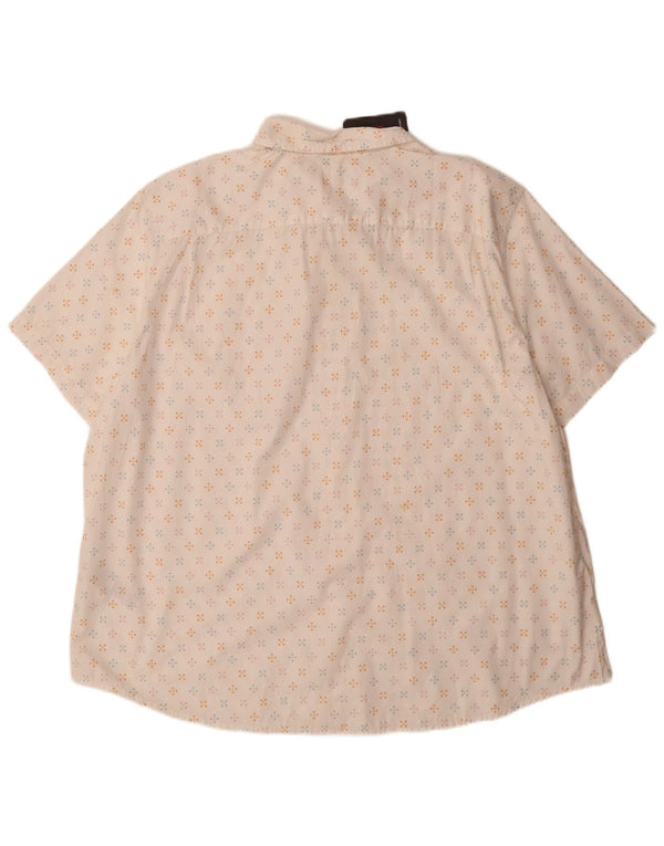 Levi's Mens Short Sleeve Standard Fit Shirt 3XL White Geometric Cotton