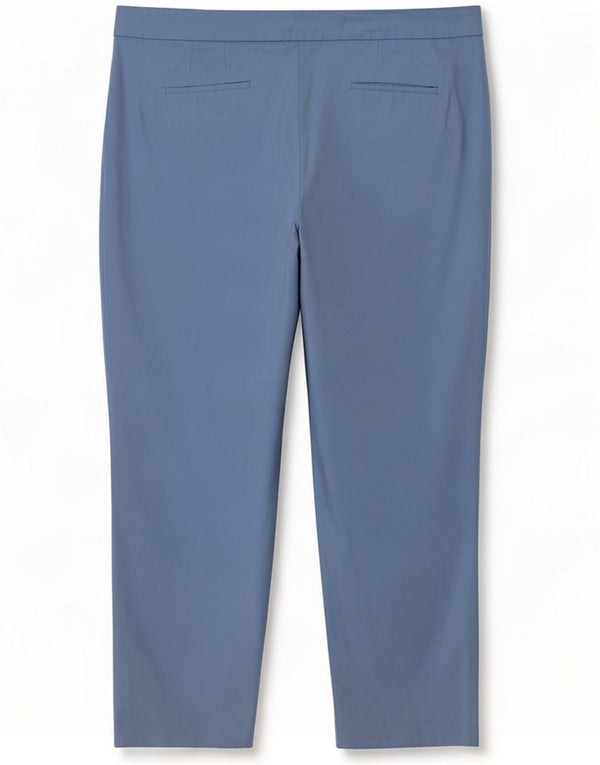 Boden Womens Tapered Cropped Trousers UK 22 3XL W42 L24 Blue Cotton