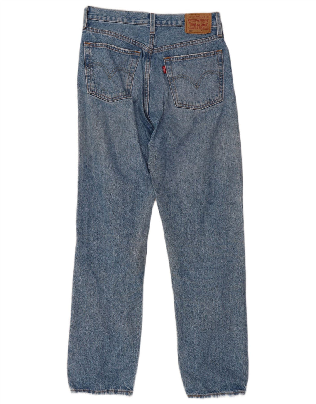 LEVI'S Mens 501 Straight Jeans W28 L30 Blue Cotton