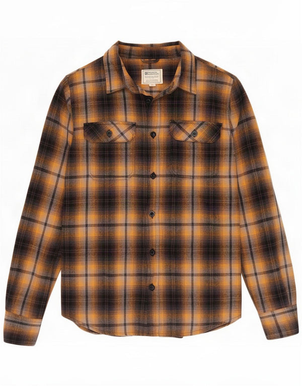 Mountain Warehouse Mens Flannel Shirt Small Yellow Check Cotton