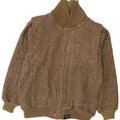 Radici Mens Knit Bomber Jacket IT 50 Large Khaki Herringbone
