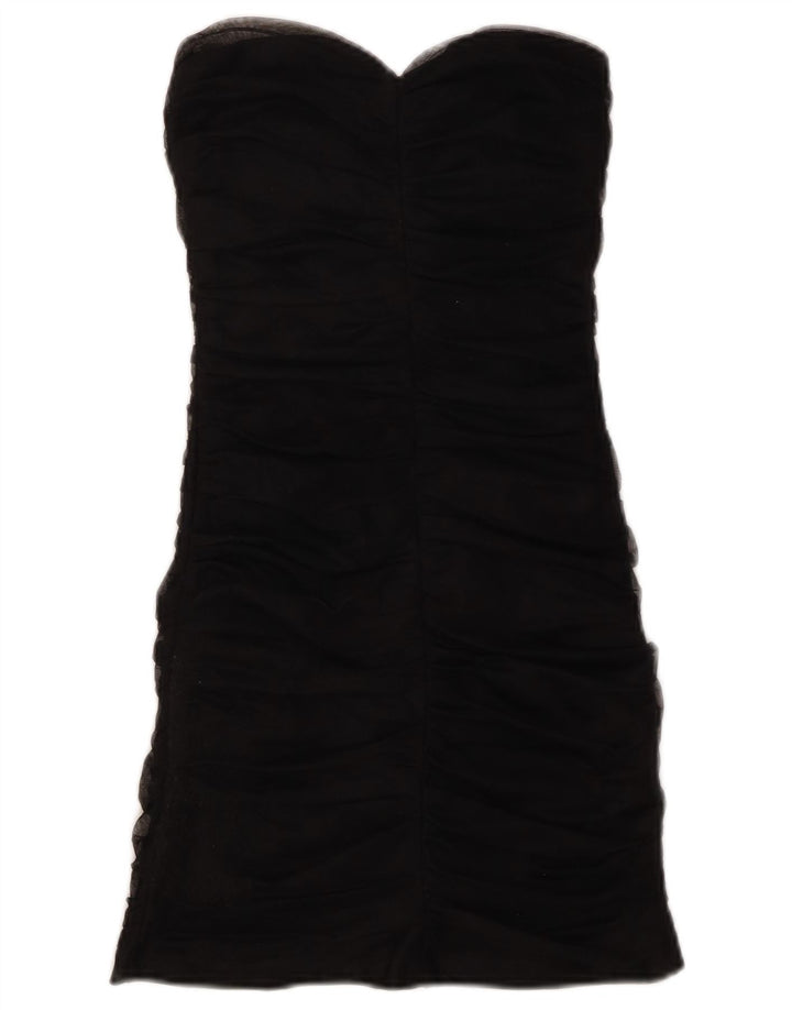 ZARA Womens Strapless Bodycon Dress UK 8 Small Black