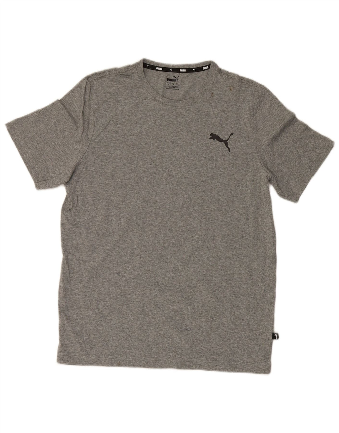 Puma Mens T-Shirt Top Medium Grey Cotton