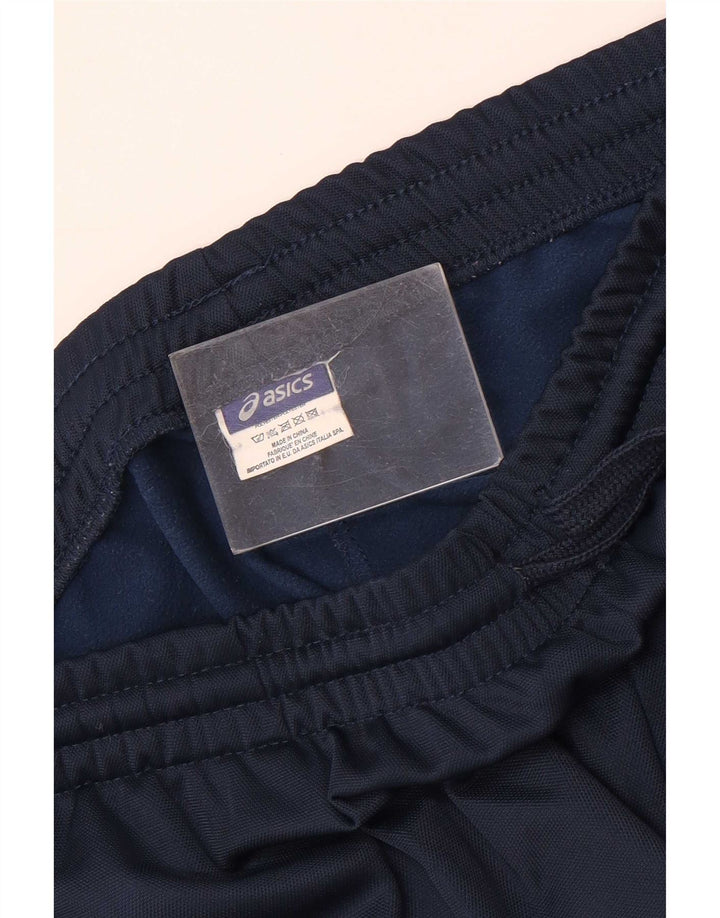Asics Mens Tracksuit Trousers Large Navy Blue Polyester