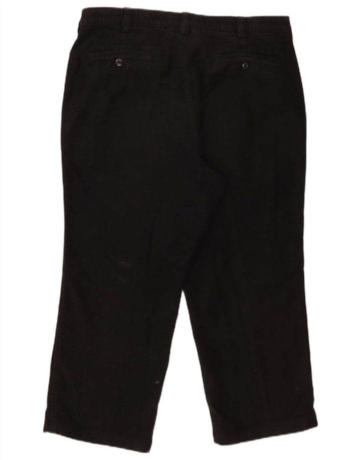 Marks & Spencer Mens Blue Harbour Capri Trousers W36 L23 Black Cotton