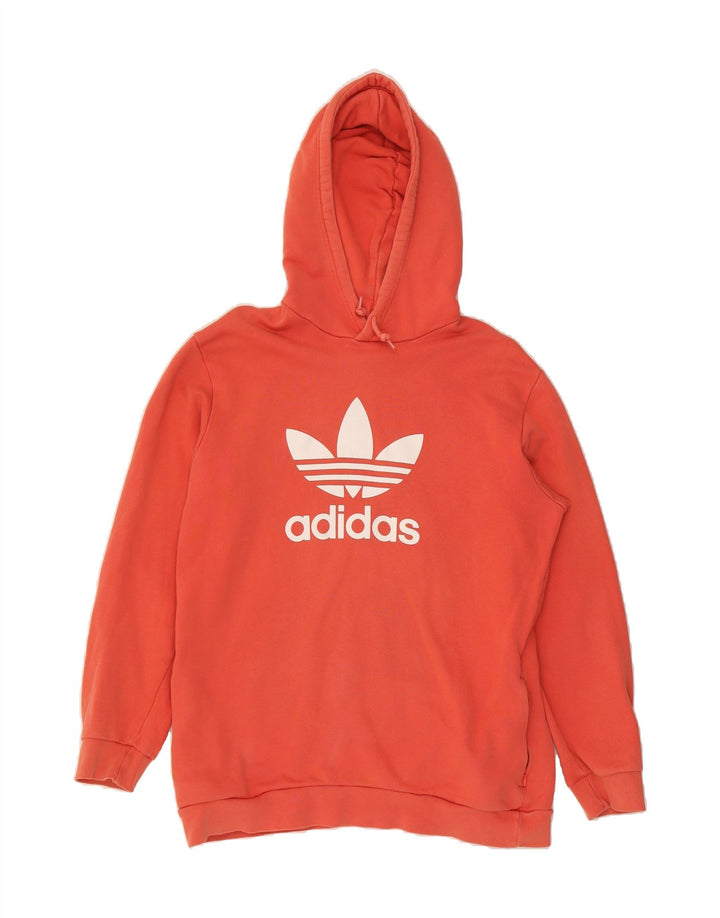 ADIDAS Mens Graphic Hoodie Jumper Large Orange Cotton Vintage Adidas and Second-Hand Adidas from Messina Hembry 
