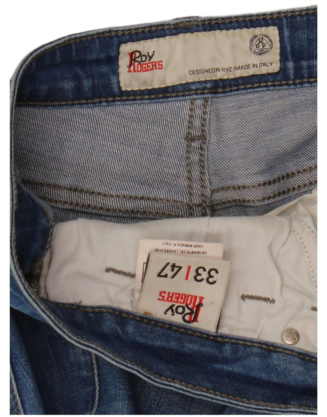 Roy Rogers Womens Slim Jeans IT 47 Large W33 L32 Blue Cotton