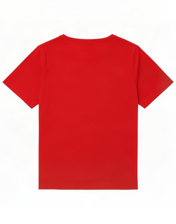 Benetton Womens Top Long Sleeve UK 10 Small Red Cotton