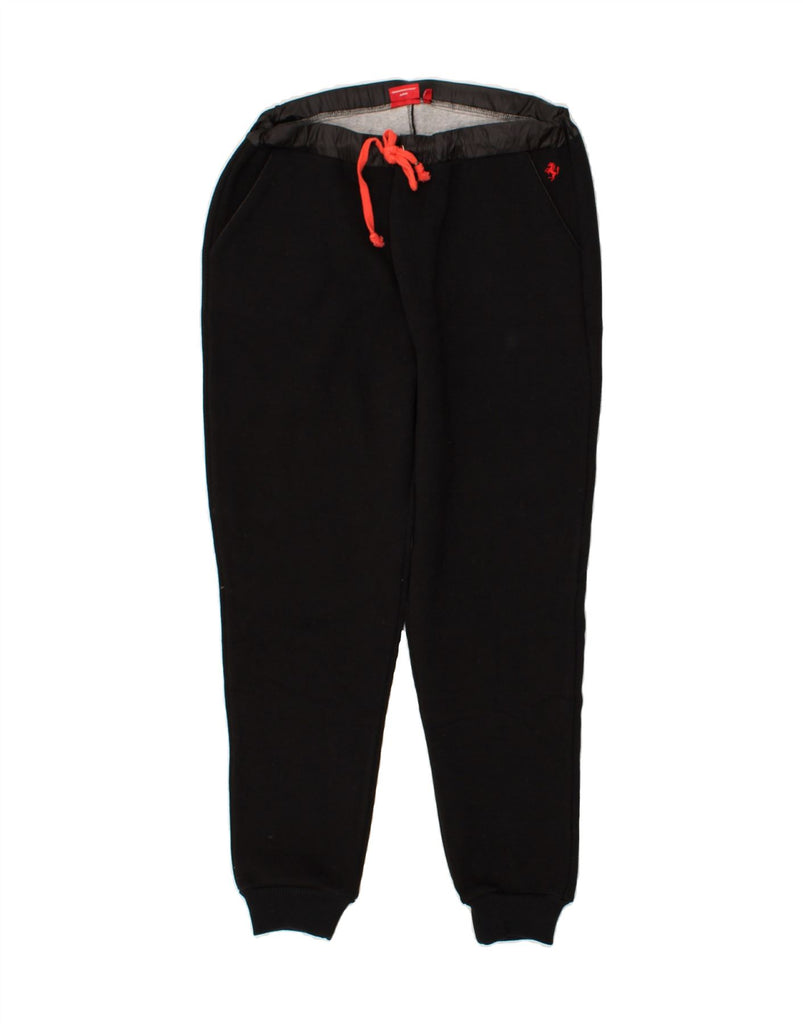 FERRARI Boys Tracksuit Trousers Joggers 13-14 Years Black Polyester | Vintage Ferrari | Thrift | Second-Hand Ferrari | Used Clothing | Messina Hembry 